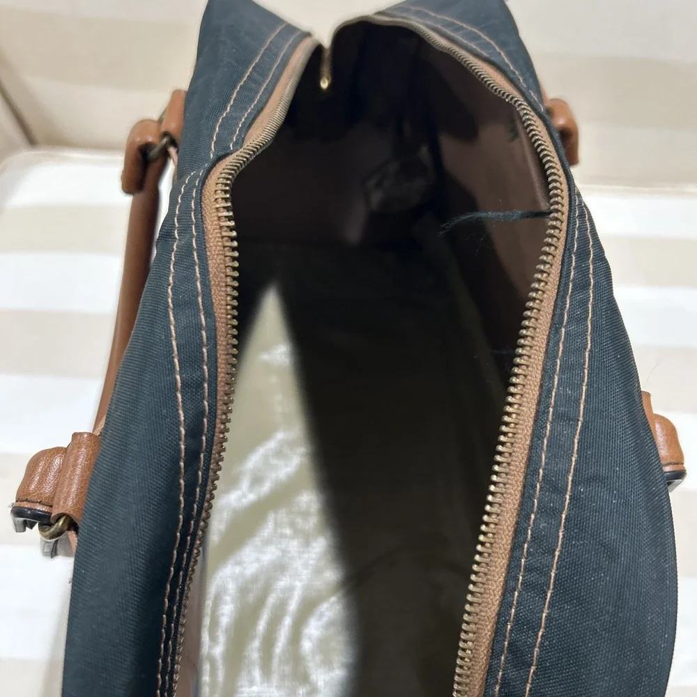 Vintage Pegasus Green‎ & Brown Carry On Tote Duffel Luggage Bag